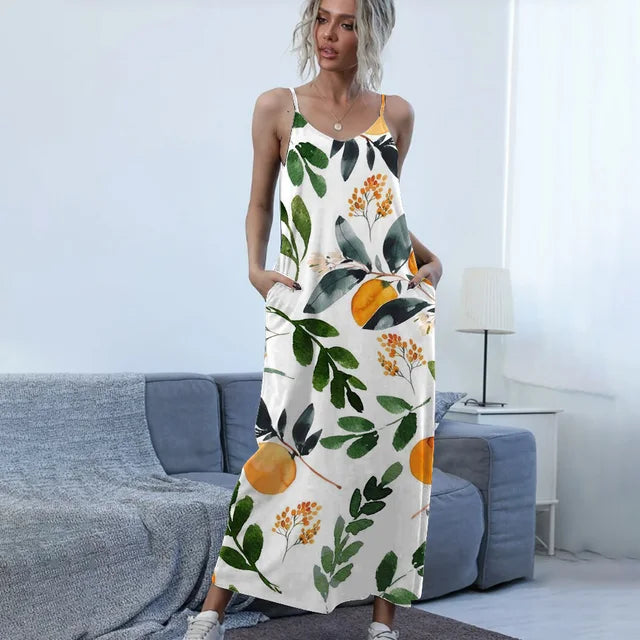 Zena – Ärmelloses Sommerkleid mit V-Ausschnitt