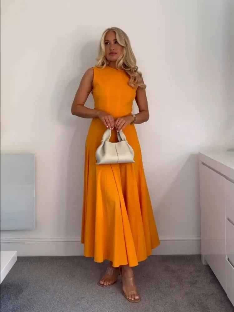 Tiana – Ärmelloses Maxikleid