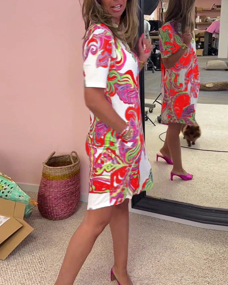 Constantina – Elegantes Gemustertes Kleid