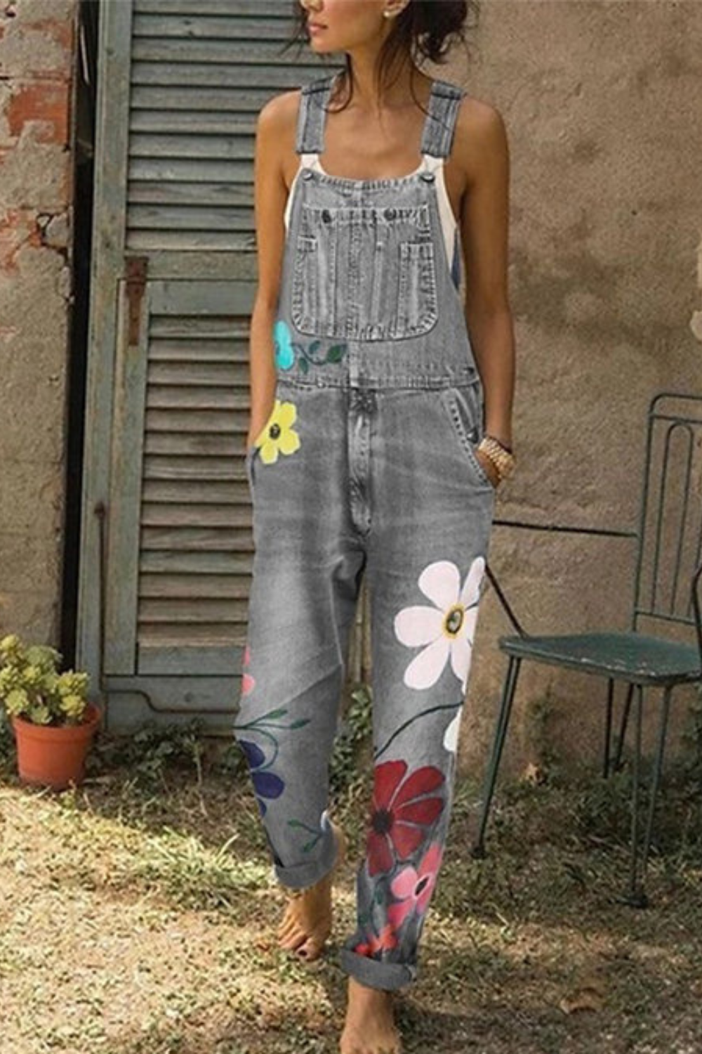 Celestia – Ärmelloser Jeans-Overall
