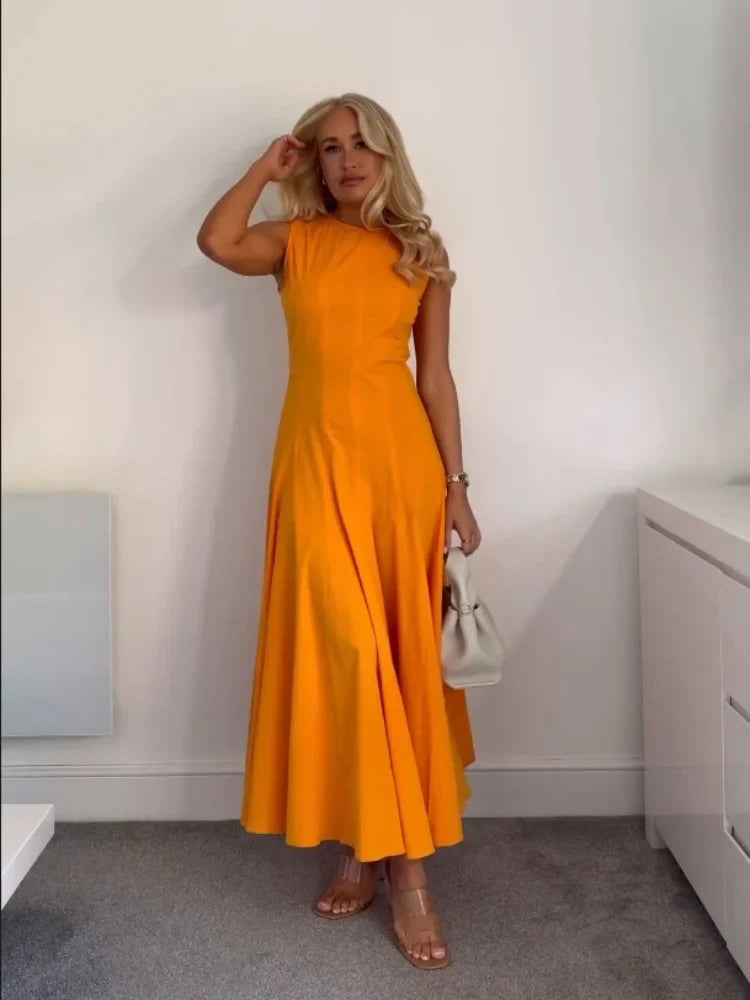 Tiana – Ärmelloses Maxikleid