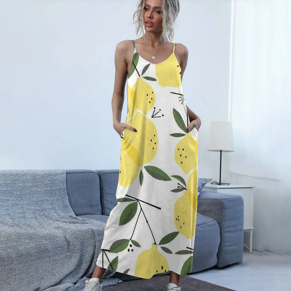 Zena – Ärmelloses Sommerkleid mit V-Ausschnitt