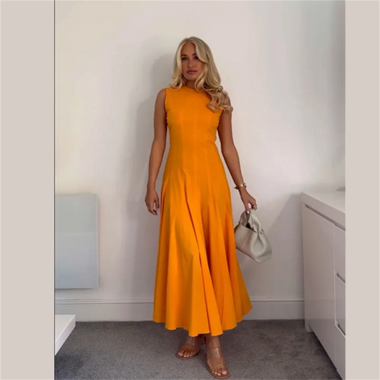 Kaori – Ärmelloses Kleid mit Rundhalsausschnitt