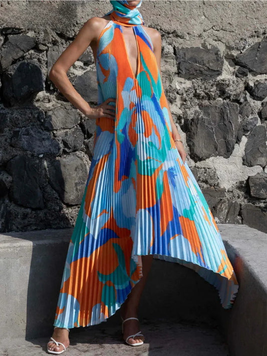 Sascha - Neckholder-Maxikleid