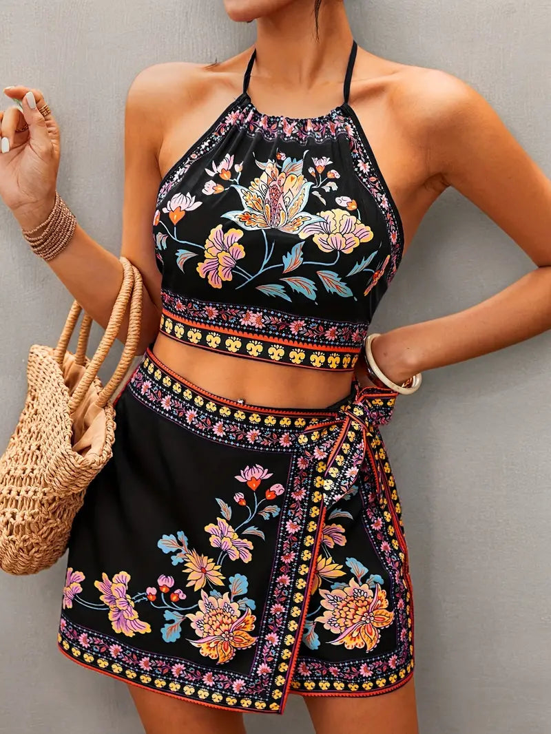 Hertha – Bohemian Neckholder-Zweiteiler