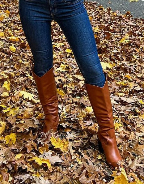 Morgan - Braune Lederstiefel