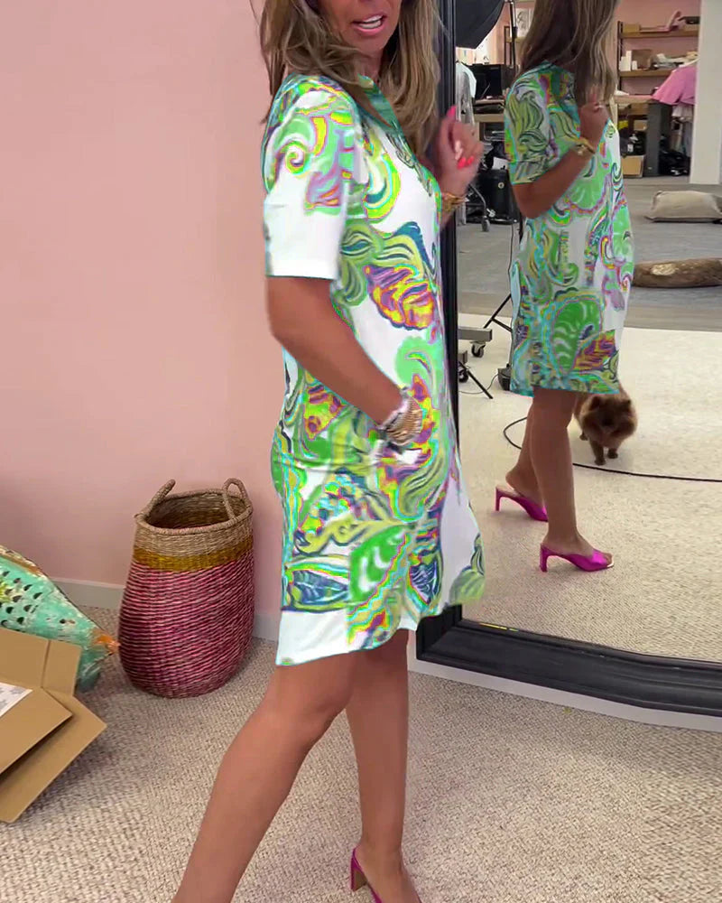 Constantina – Elegantes Gemustertes Kleid