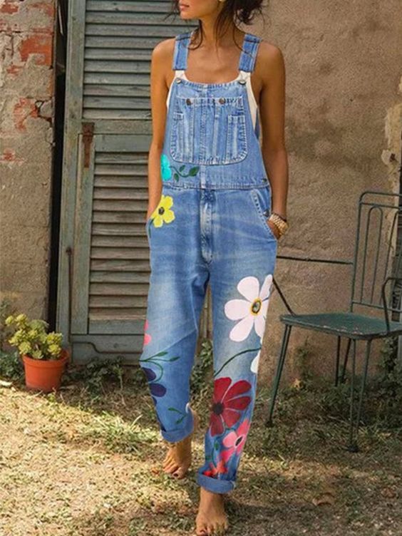 Celestia – Ärmelloser Jeans-Overall