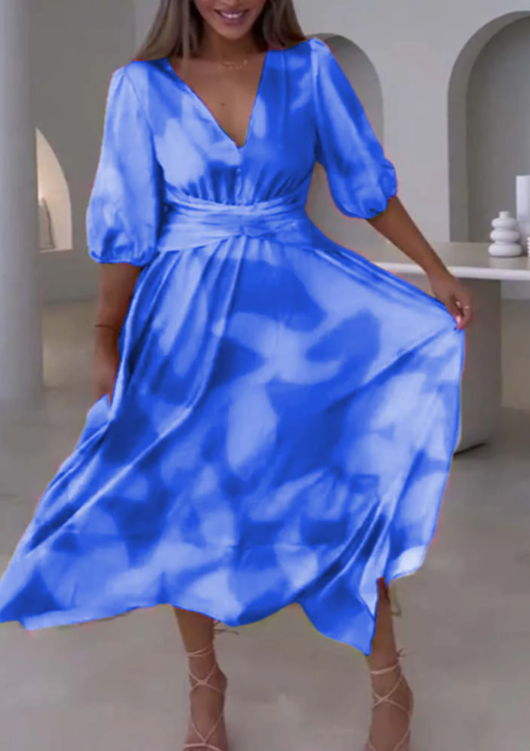 Sionne – Maxikleid mit V-Ausschnitt