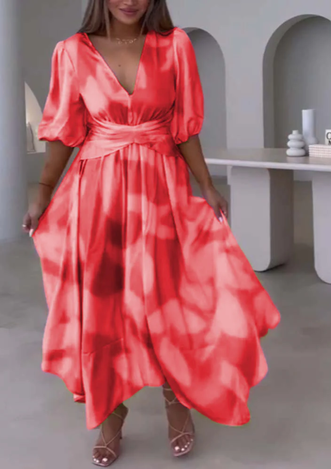 Sionne – Maxikleid mit V-Ausschnitt