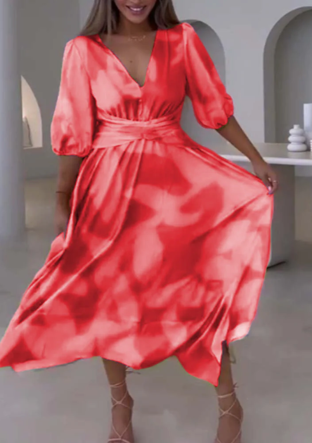 Sionne – Maxikleid mit V-Ausschnitt