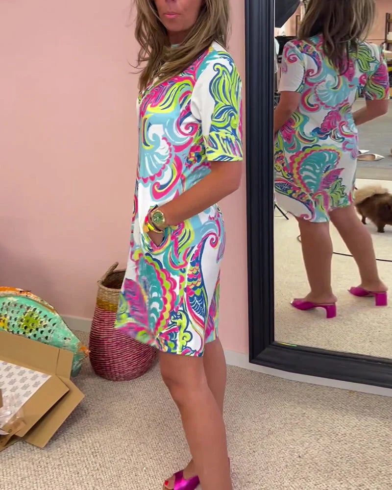 Constantina – Elegantes Gemustertes Kleid