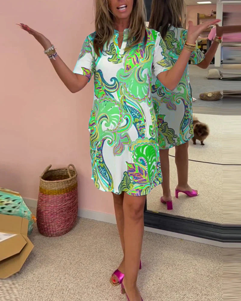 Constantina – Elegantes Gemustertes Kleid