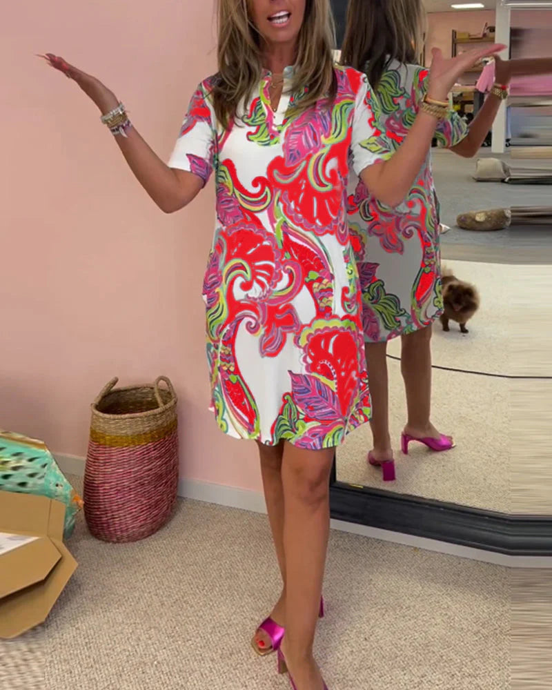 Constantina – Elegantes Gemustertes Kleid