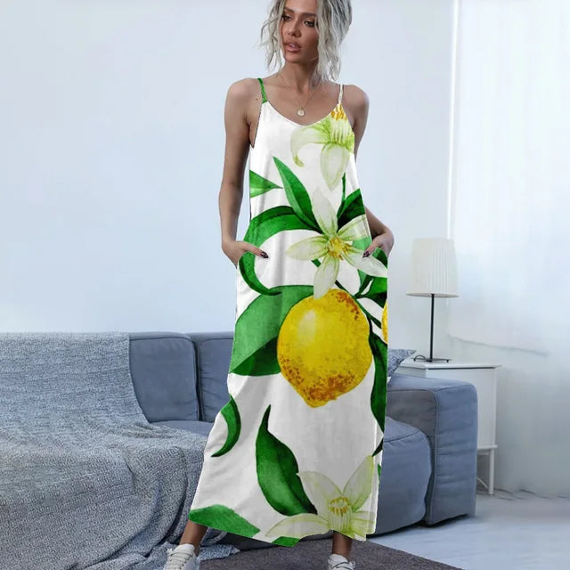 Zena – Ärmelloses Sommerkleid mit V-Ausschnitt