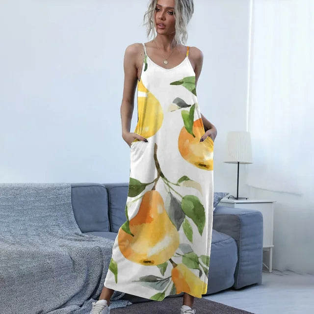 Zena – Ärmelloses Sommerkleid mit V-Ausschnitt